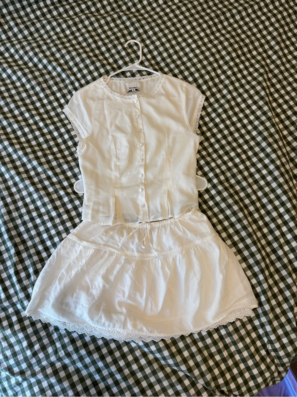 Reformation Valetta set in white